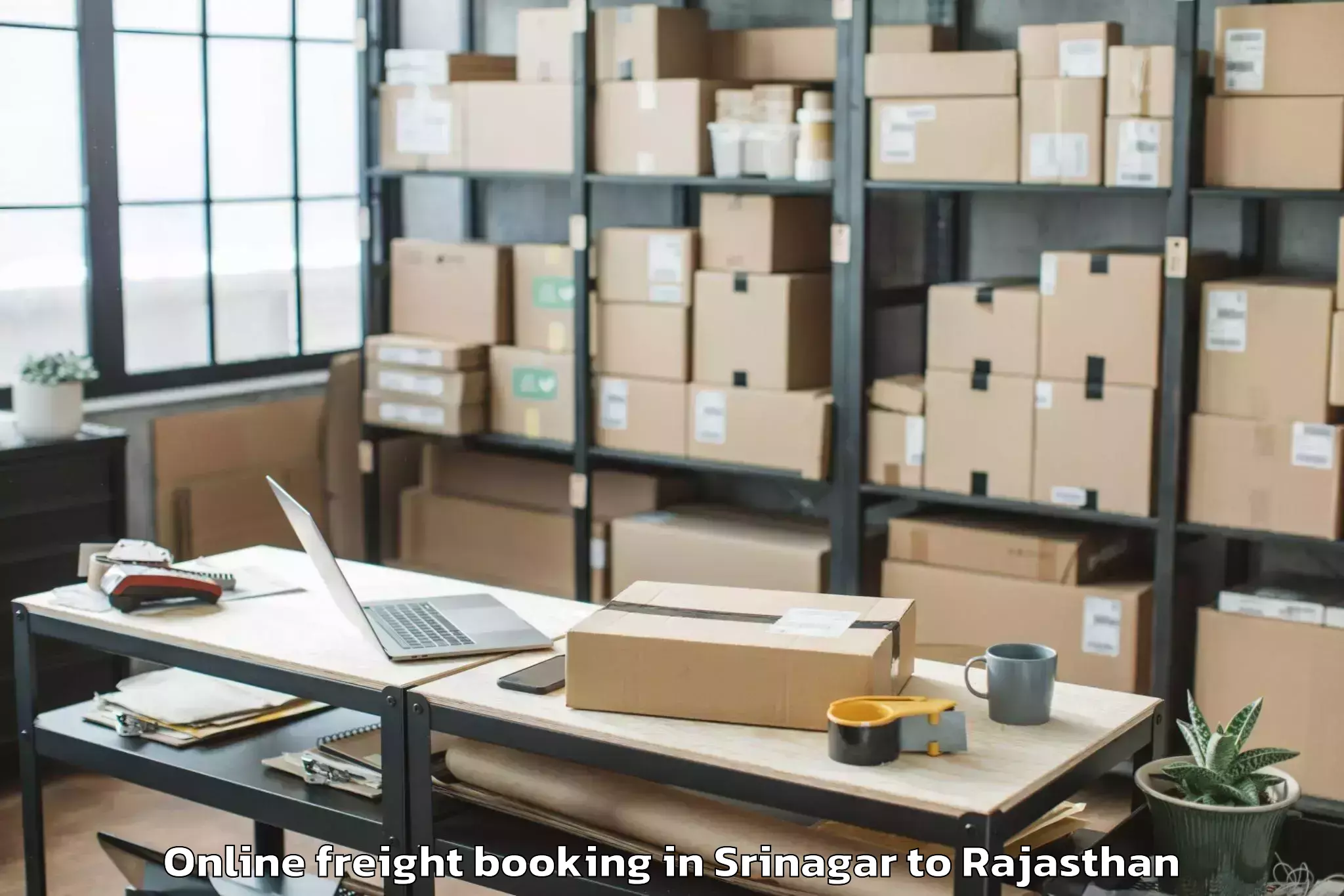 Efficient Srinagar to Karauli Online Freight Booking